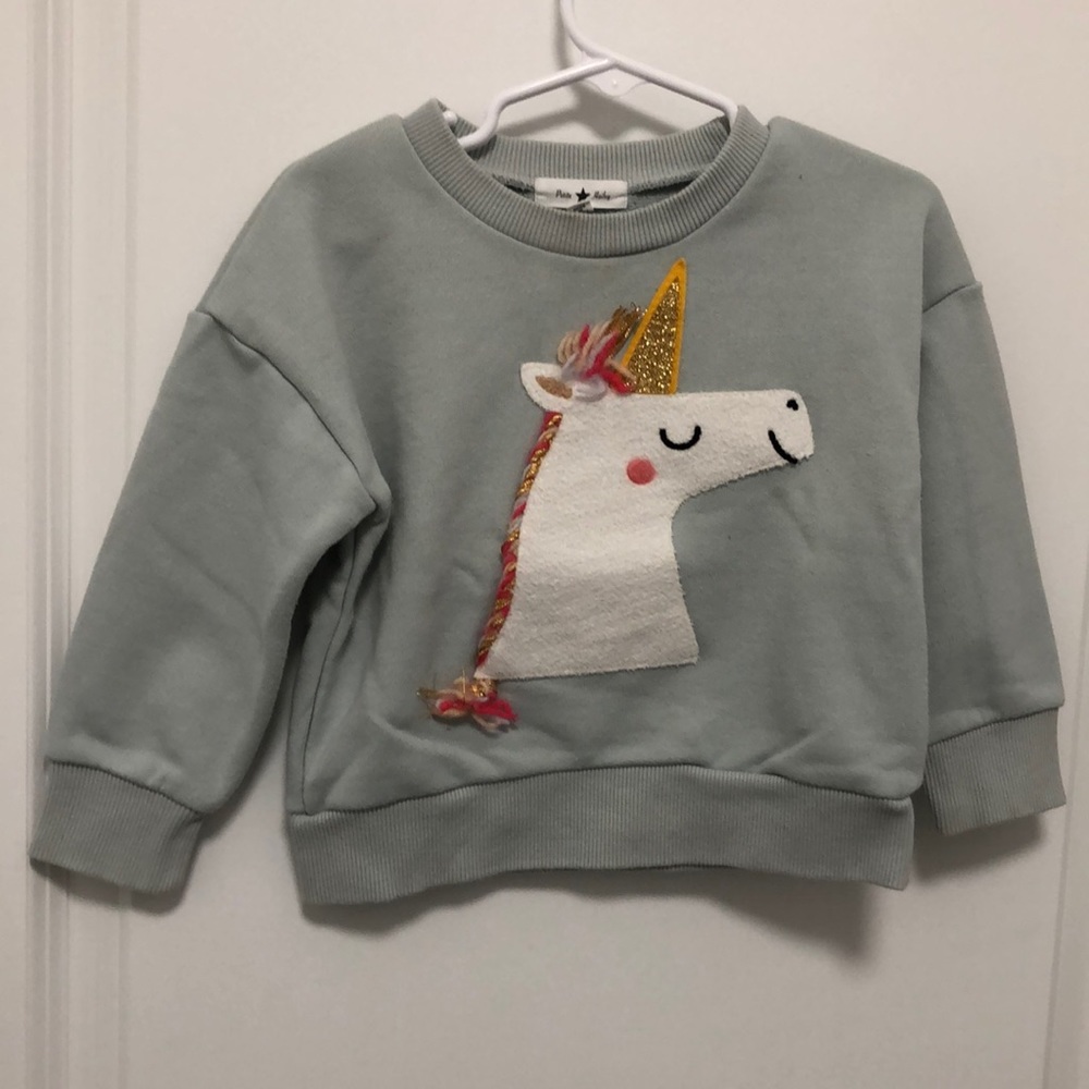 Toddler girls unicorn sweatshirt 18-24 months